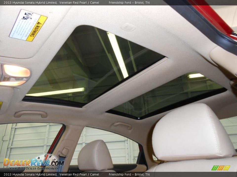 2013 Hyundai Sonata Hybrid Limited Venetian Red Pearl / Camel Photo #8