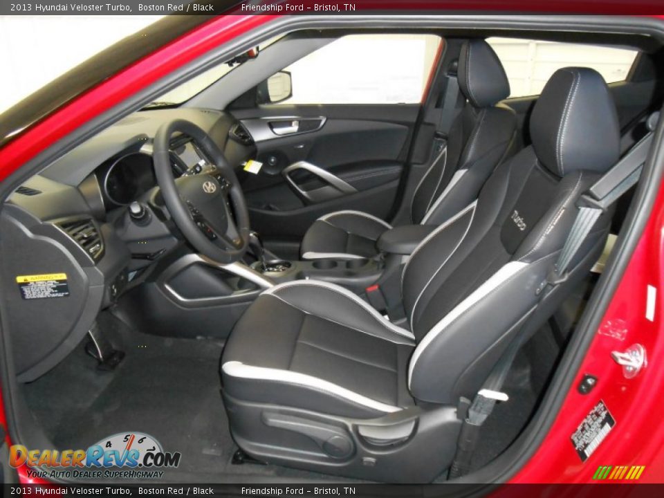 2013 Hyundai Veloster Turbo Boston Red / Black Photo #7