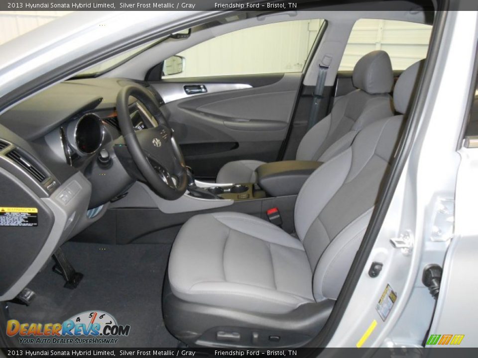 2013 Hyundai Sonata Hybrid Limited Silver Frost Metallic / Gray Photo #6