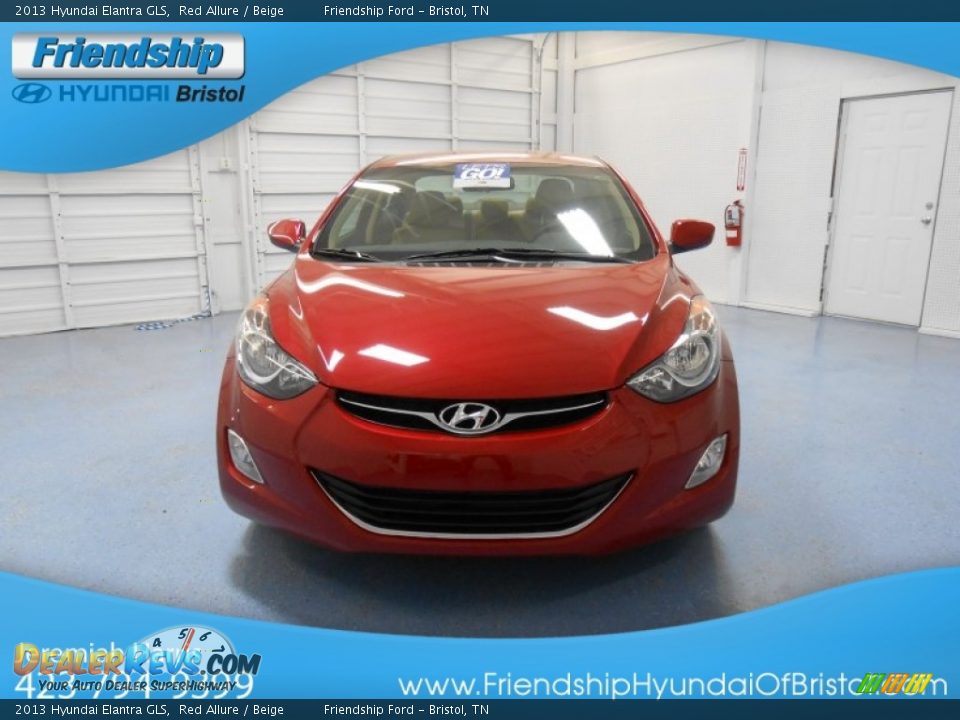 2013 Hyundai Elantra GLS Red Allure / Beige Photo #3