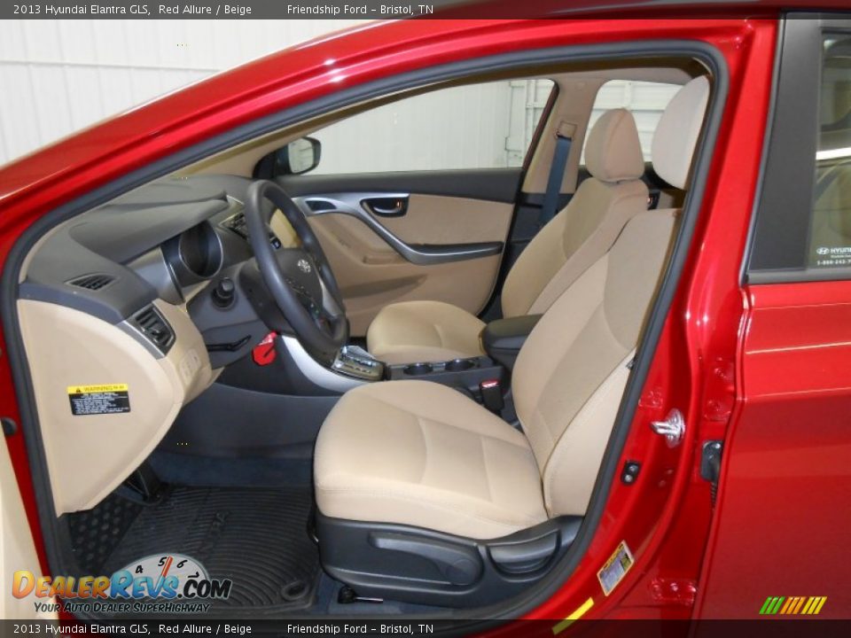 2013 Hyundai Elantra GLS Red Allure / Beige Photo #6