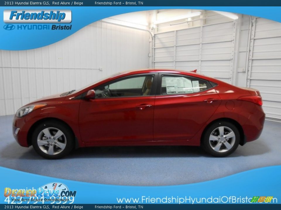 2013 Hyundai Elantra GLS Red Allure / Beige Photo #1
