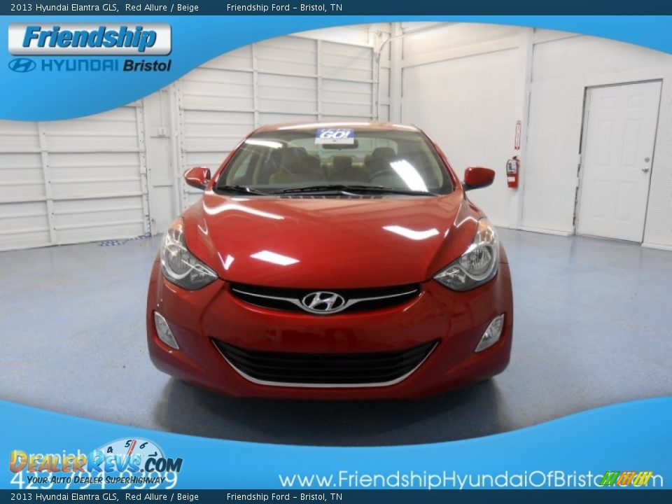 2013 Hyundai Elantra GLS Red Allure / Beige Photo #3