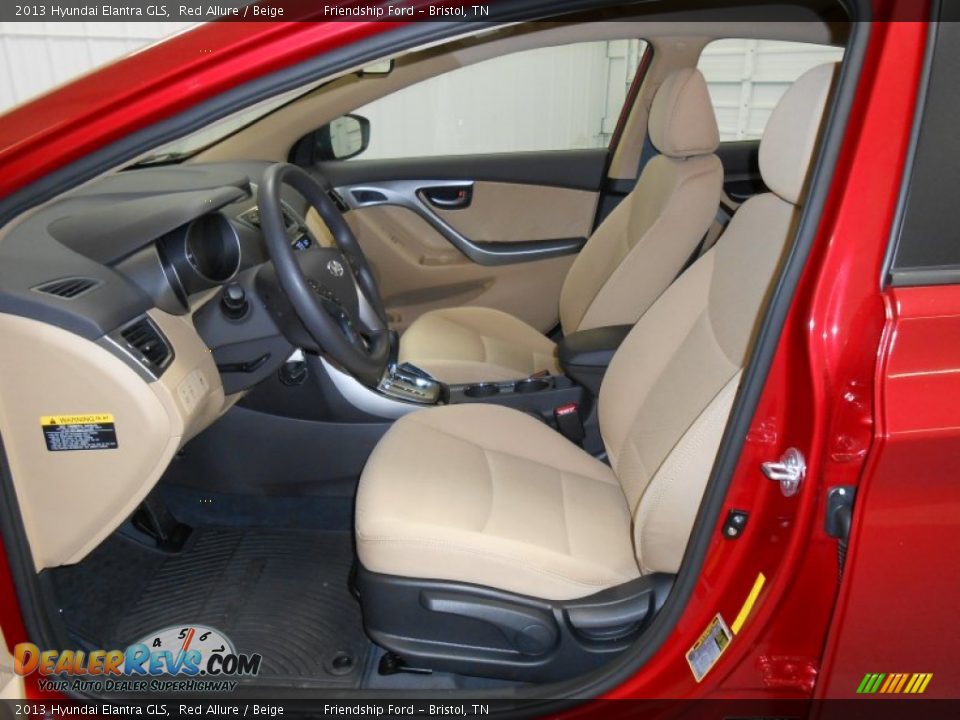 2013 Hyundai Elantra GLS Red Allure / Beige Photo #6