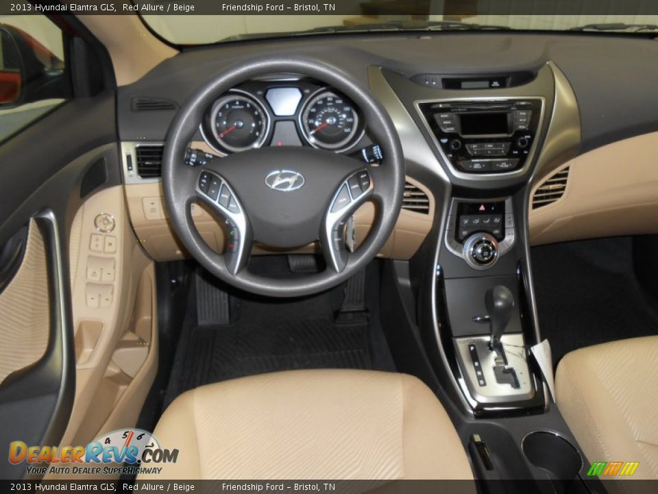 2013 Hyundai Elantra GLS Red Allure / Beige Photo #7