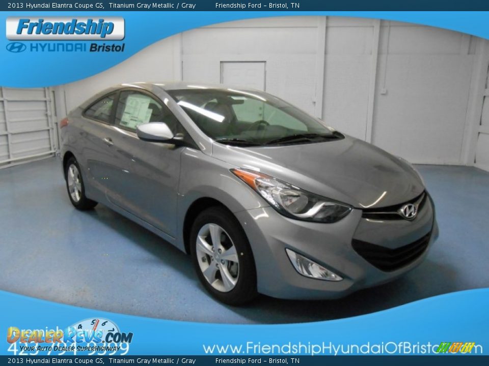 2013 Hyundai Elantra Coupe GS Titanium Gray Metallic / Gray Photo #4