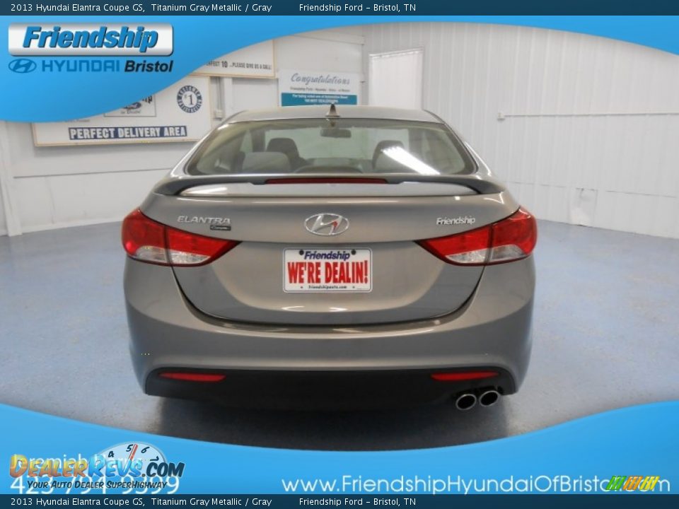 2013 Hyundai Elantra Coupe GS Titanium Gray Metallic / Gray Photo #5