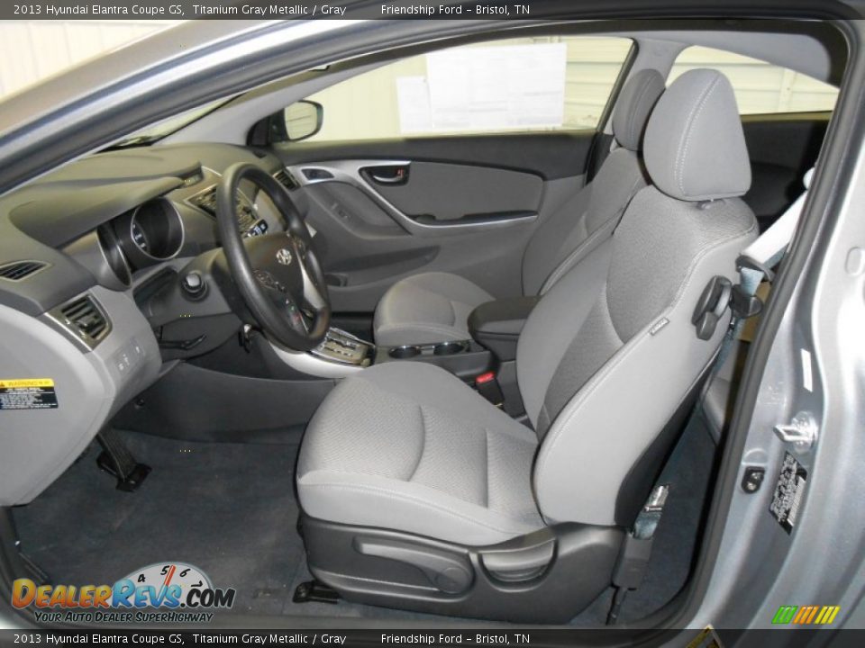 2013 Hyundai Elantra Coupe GS Titanium Gray Metallic / Gray Photo #6