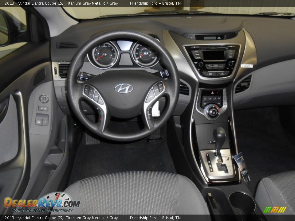 2013 Hyundai Elantra Coupe GS Titanium Gray Metallic / Gray Photo #7