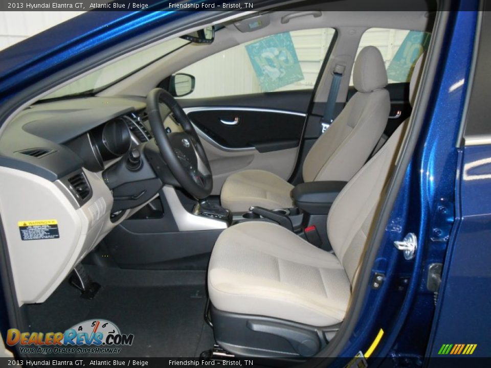 2013 Hyundai Elantra GT Atlantic Blue / Beige Photo #5