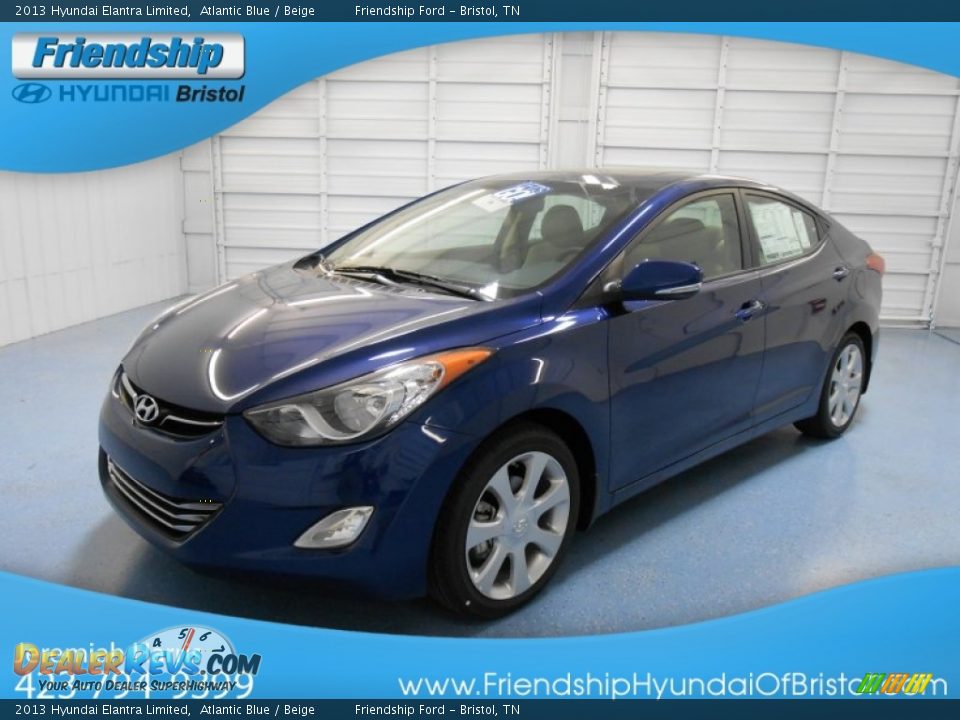 2013 Hyundai Elantra Limited Atlantic Blue / Beige Photo #2