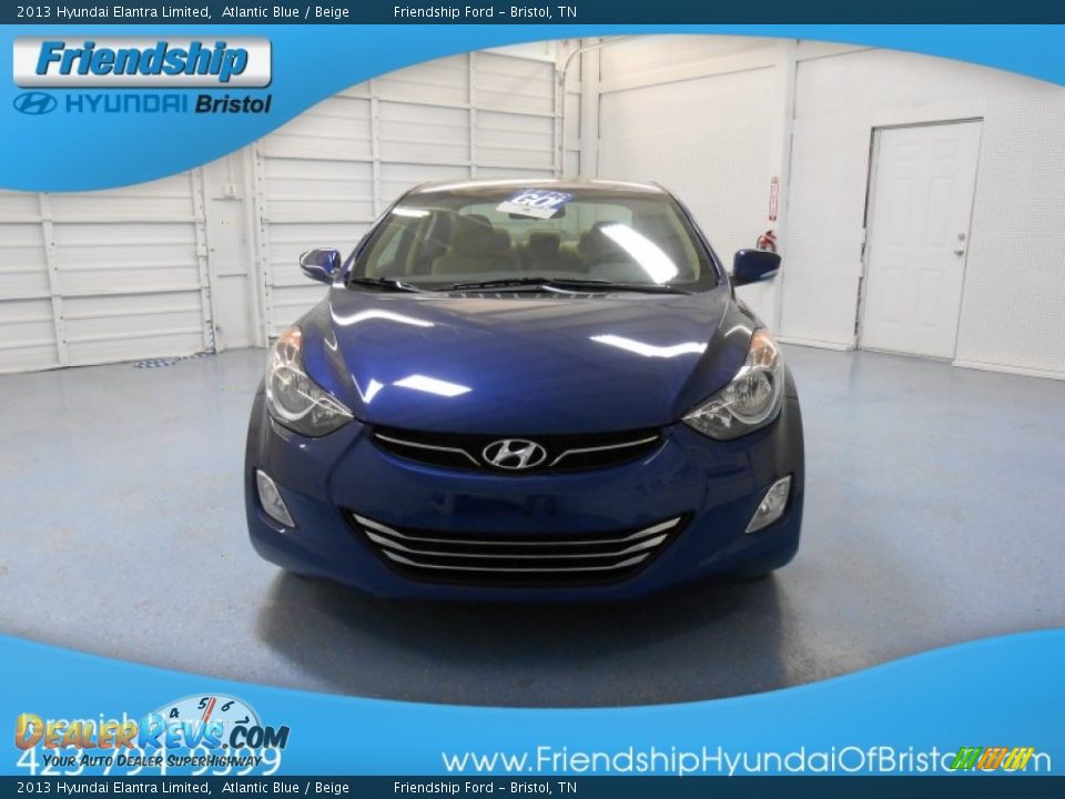 2013 Hyundai Elantra Limited Atlantic Blue / Beige Photo #3