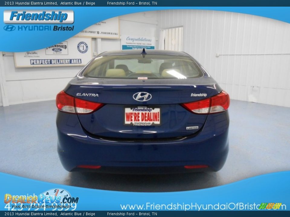 2013 Hyundai Elantra Limited Atlantic Blue / Beige Photo #5