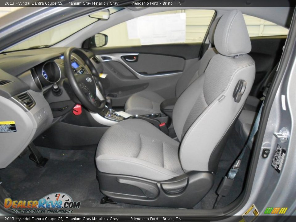 2013 Hyundai Elantra Coupe GS Titanium Gray Metallic / Gray Photo #3