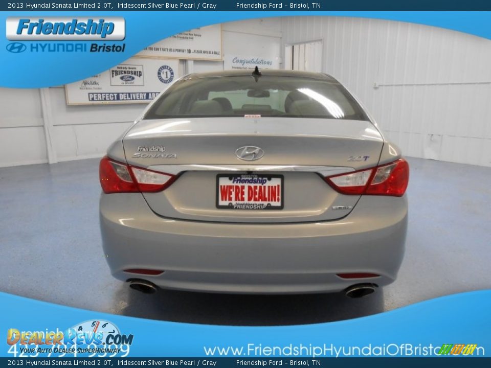 2013 Hyundai Sonata Limited 2.0T Iridescent Silver Blue Pearl / Gray Photo #5