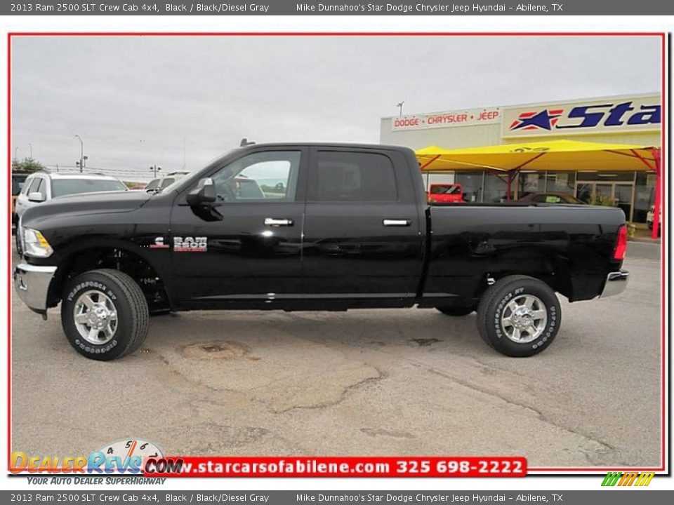 2013 Ram 2500 SLT Crew Cab 4x4 Black / Black/Diesel Gray Photo #2