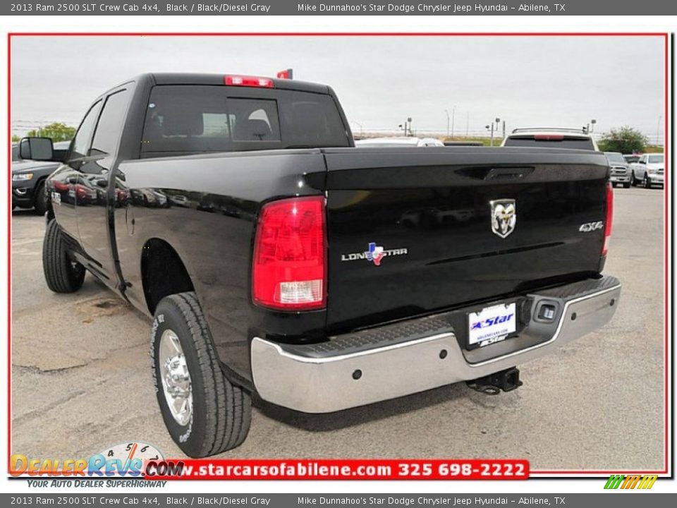 2013 Ram 2500 SLT Crew Cab 4x4 Black / Black/Diesel Gray Photo #3