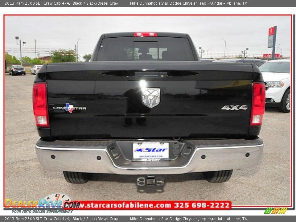 2013 Ram 2500 SLT Crew Cab 4x4 Black / Black/Diesel Gray Photo #4