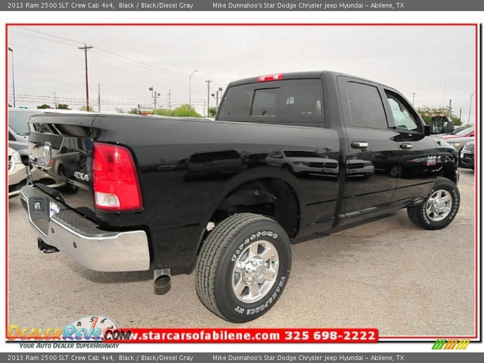 2013 Ram 2500 SLT Crew Cab 4x4 Black / Black/Diesel Gray Photo #7