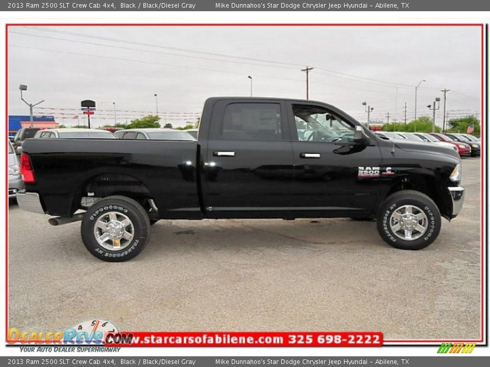 2013 Ram 2500 SLT Crew Cab 4x4 Black / Black/Diesel Gray Photo #8