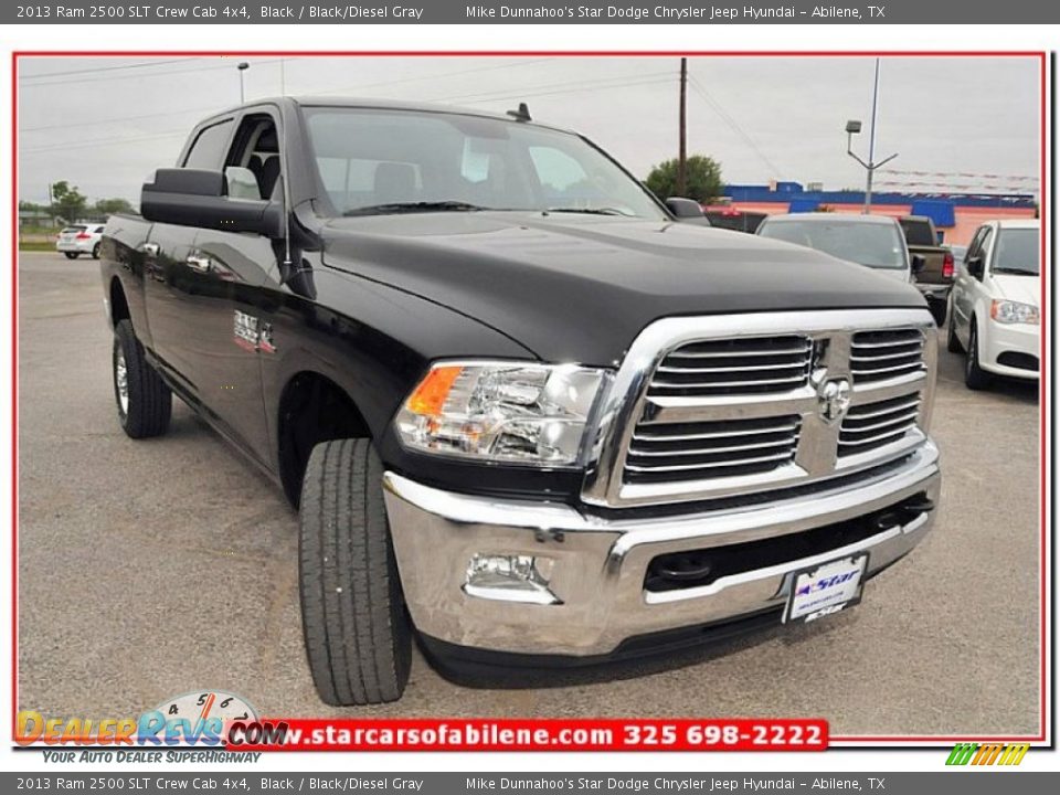 2013 Ram 2500 SLT Crew Cab 4x4 Black / Black/Diesel Gray Photo #9