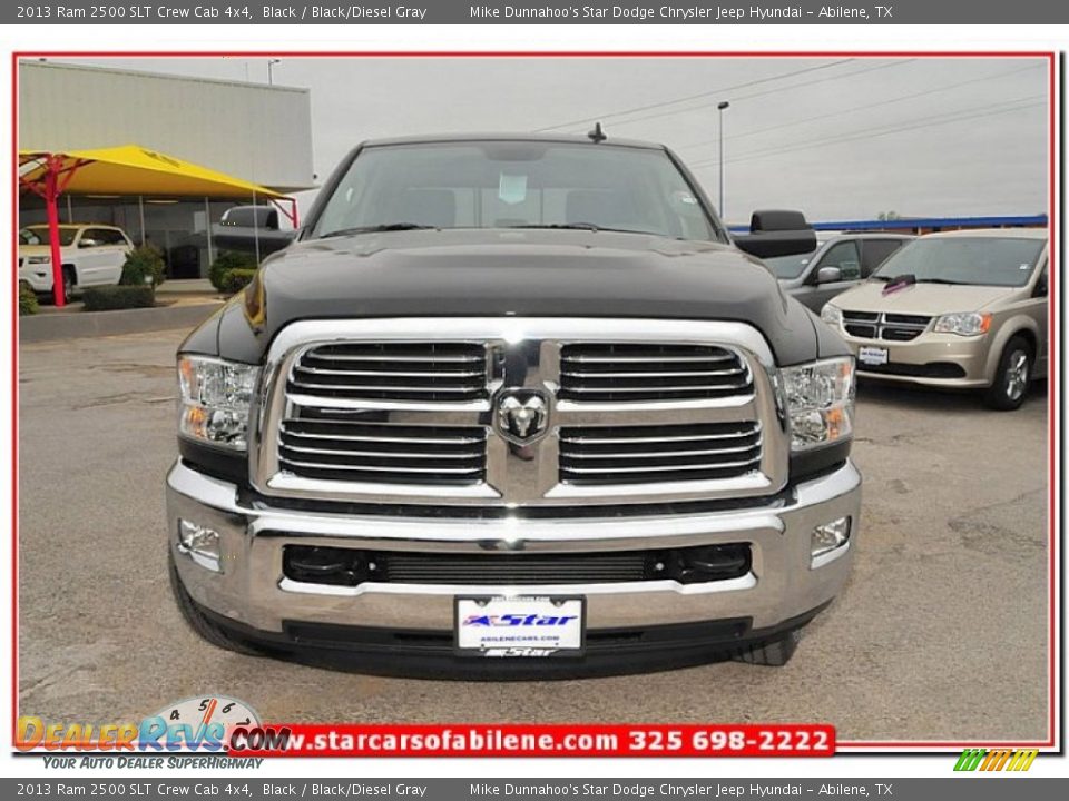 2013 Ram 2500 SLT Crew Cab 4x4 Black / Black/Diesel Gray Photo #10