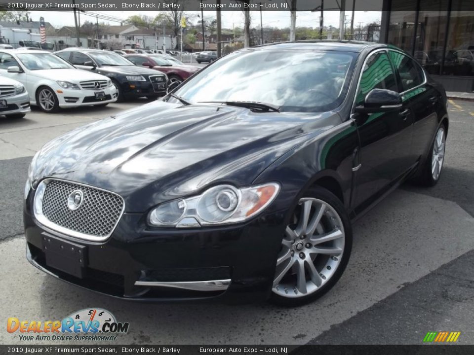 2010 Jaguar XF Premium Sport Sedan Ebony Black / Barley Photo #1