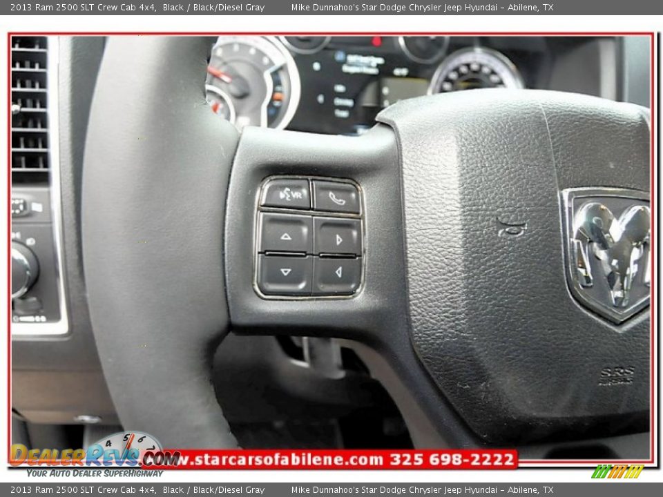 2013 Ram 2500 SLT Crew Cab 4x4 Black / Black/Diesel Gray Photo #14