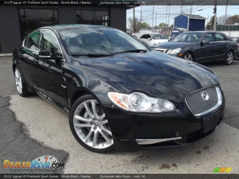 2010 Jaguar XF Premium Sport Sedan Ebony Black / Barley Photo #2