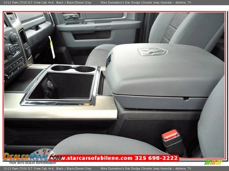 2013 Ram 2500 SLT Crew Cab 4x4 Black / Black/Diesel Gray Photo #15