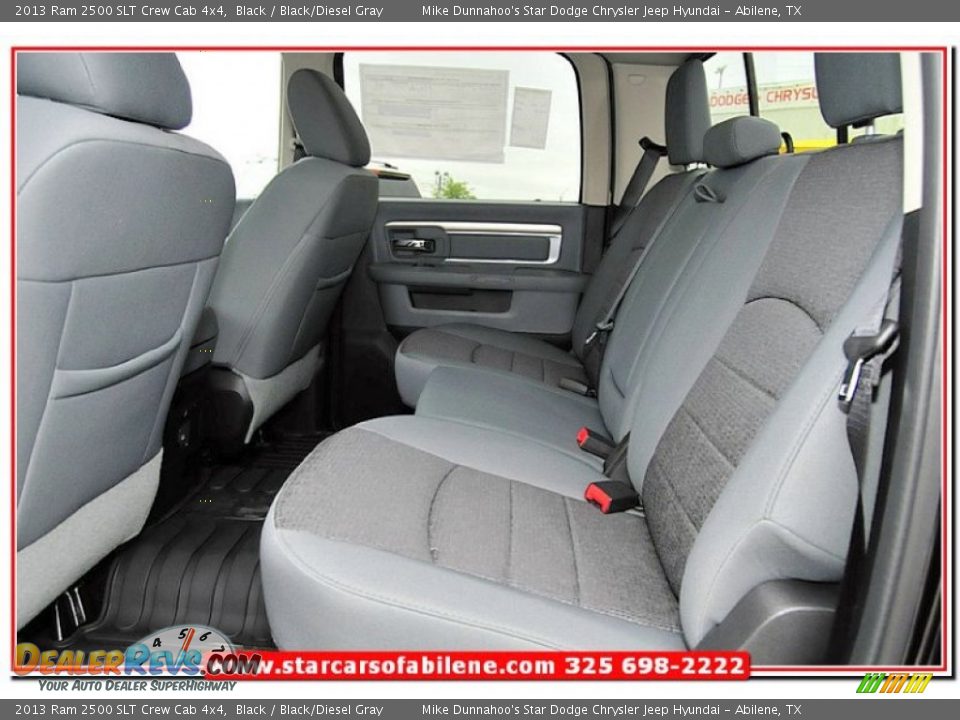 2013 Ram 2500 SLT Crew Cab 4x4 Black / Black/Diesel Gray Photo #17