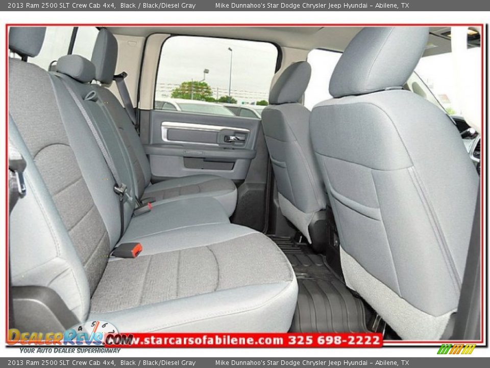2013 Ram 2500 SLT Crew Cab 4x4 Black / Black/Diesel Gray Photo #19