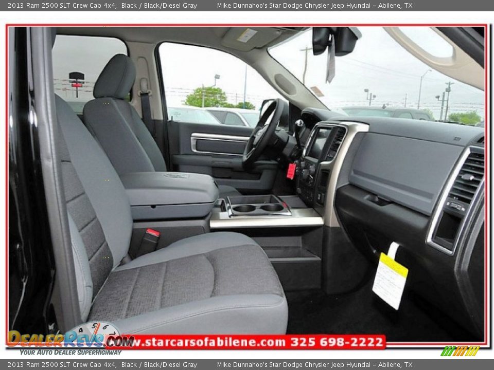 2013 Ram 2500 SLT Crew Cab 4x4 Black / Black/Diesel Gray Photo #20
