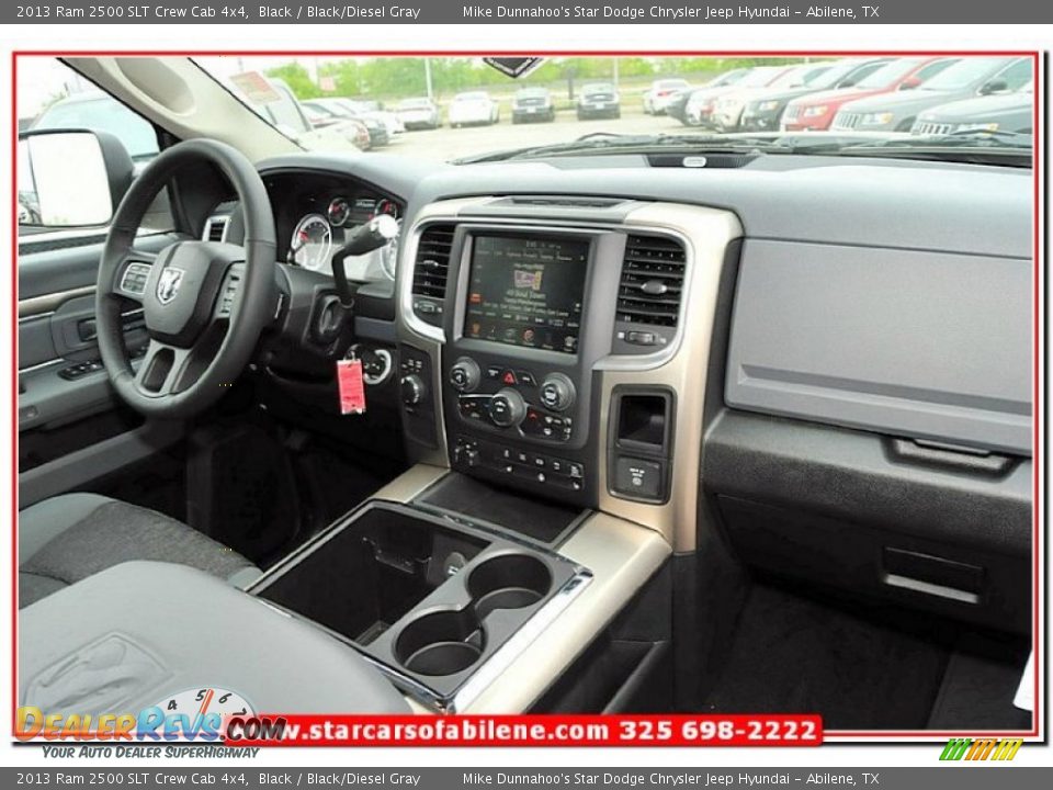 2013 Ram 2500 SLT Crew Cab 4x4 Black / Black/Diesel Gray Photo #23