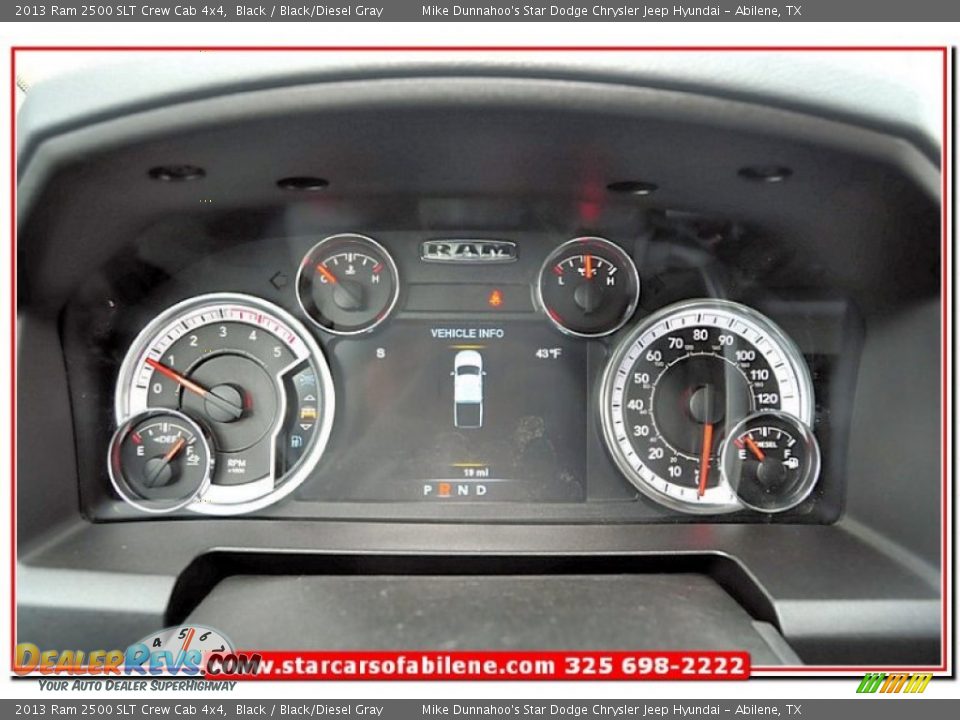 2013 Ram 2500 SLT Crew Cab 4x4 Black / Black/Diesel Gray Photo #30