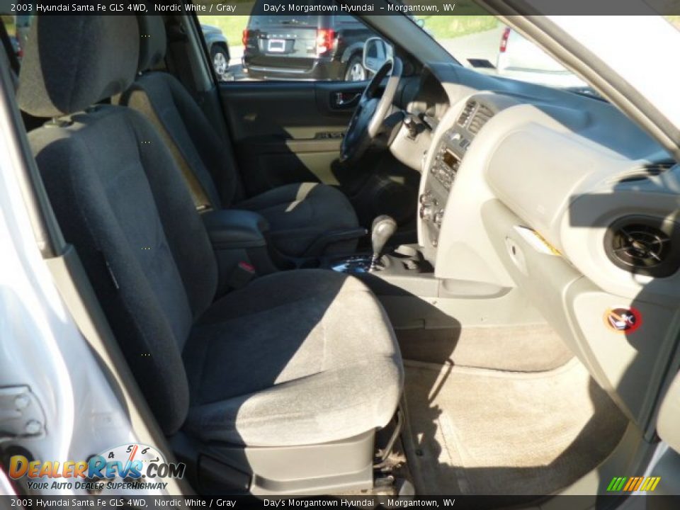 2003 Hyundai Santa Fe GLS 4WD Nordic White / Gray Photo #10