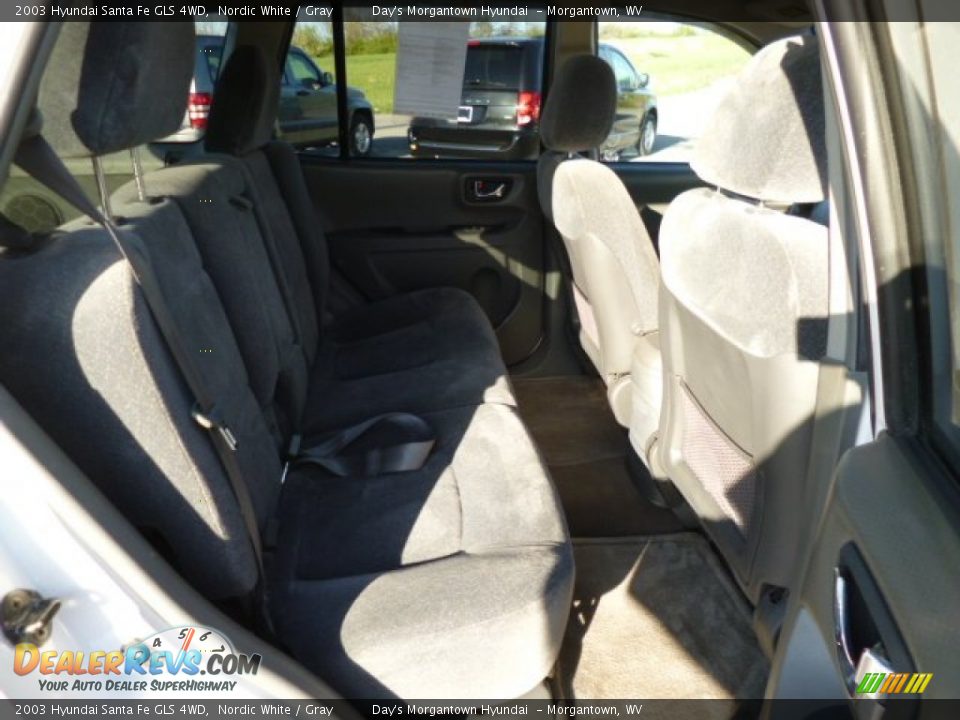 2003 Hyundai Santa Fe GLS 4WD Nordic White / Gray Photo #12