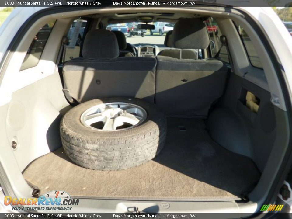 2003 Hyundai Santa Fe GLS 4WD Nordic White / Gray Photo #13