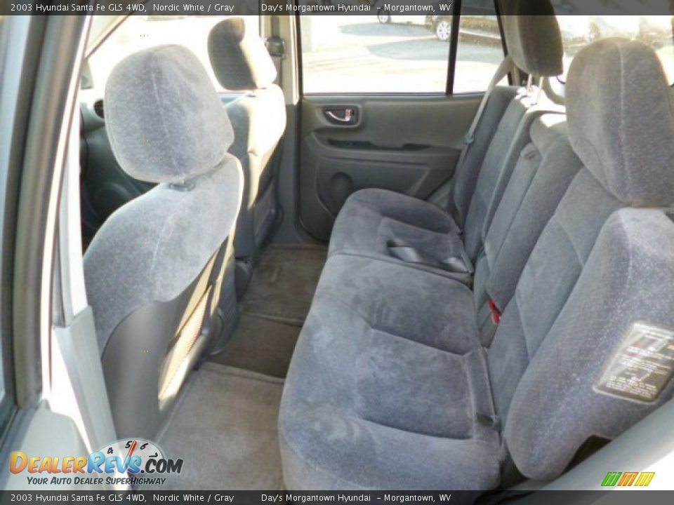 2003 Hyundai Santa Fe GLS 4WD Nordic White / Gray Photo #14