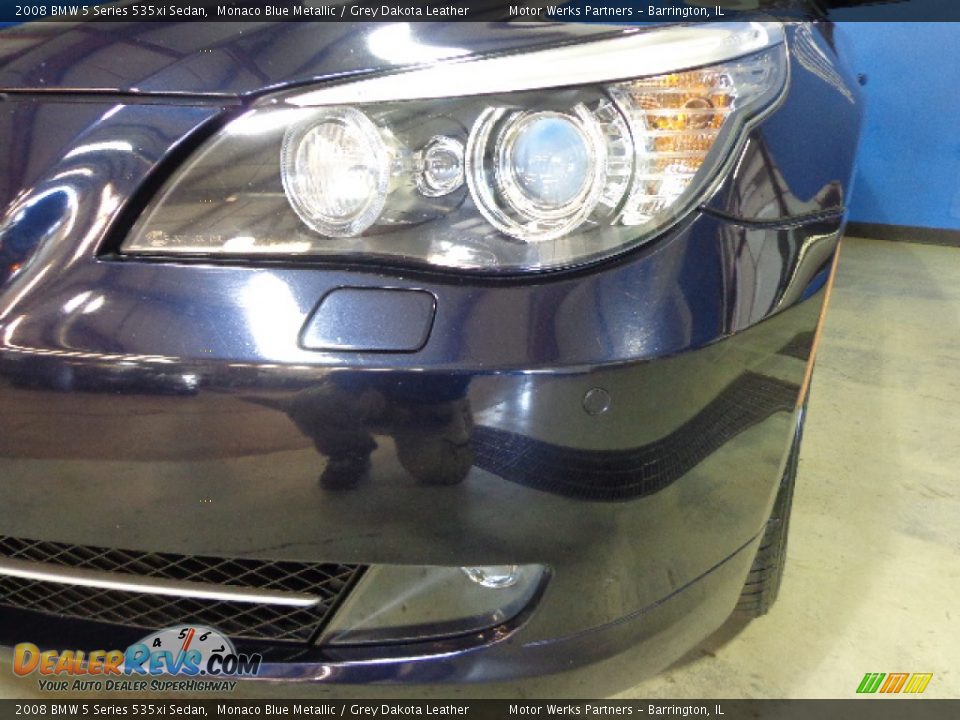2008 BMW 5 Series 535xi Sedan Monaco Blue Metallic / Grey Dakota Leather Photo #7