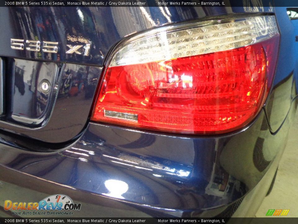 2008 BMW 5 Series 535xi Sedan Monaco Blue Metallic / Grey Dakota Leather Photo #17