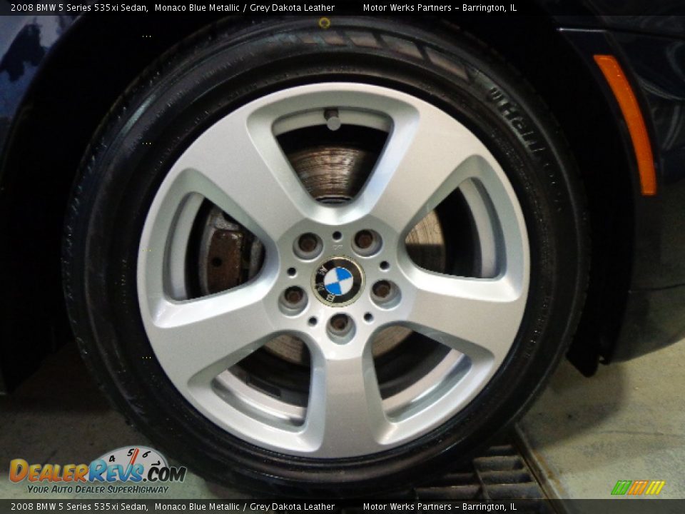 2008 BMW 5 Series 535xi Sedan Monaco Blue Metallic / Grey Dakota Leather Photo #20