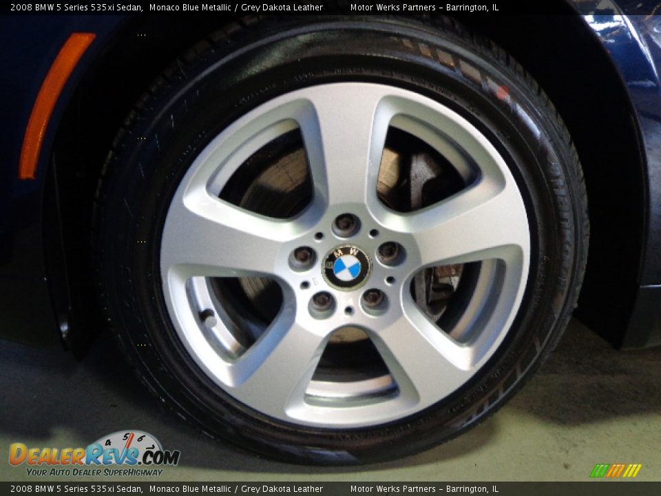 2008 BMW 5 Series 535xi Sedan Monaco Blue Metallic / Grey Dakota Leather Photo #21