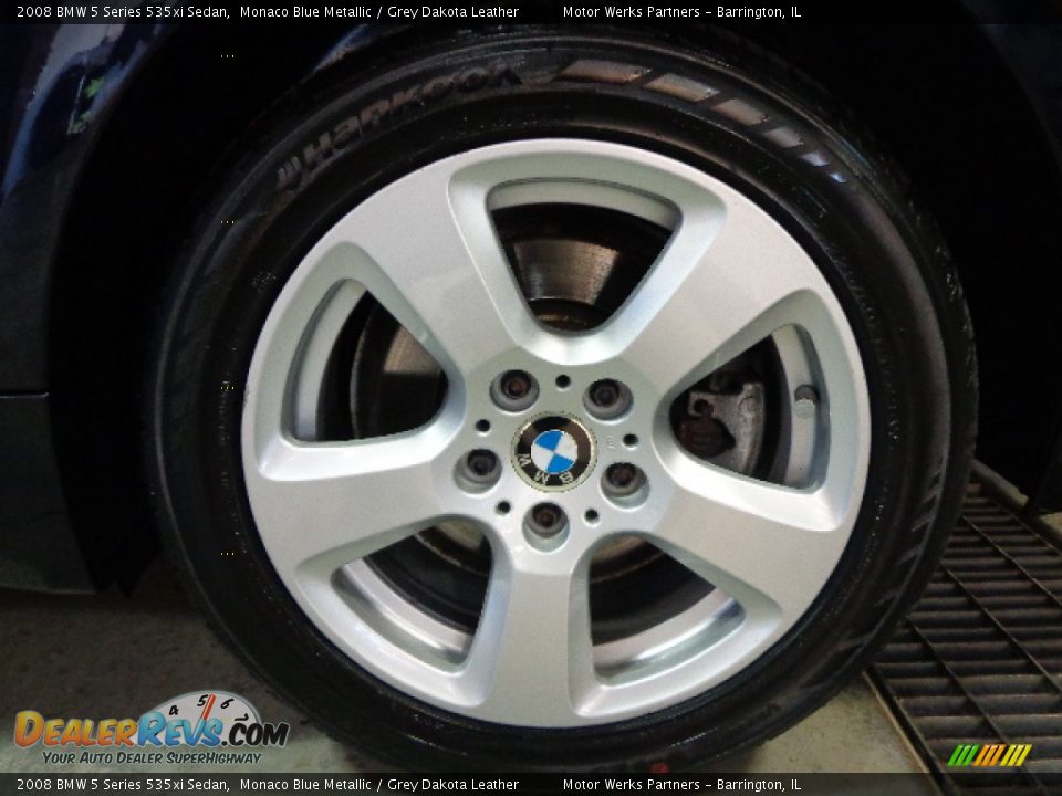 2008 BMW 5 Series 535xi Sedan Monaco Blue Metallic / Grey Dakota Leather Photo #22