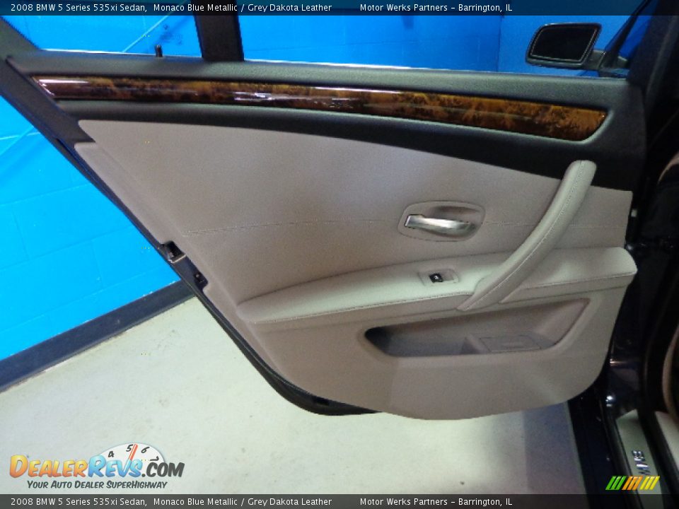 2008 BMW 5 Series 535xi Sedan Monaco Blue Metallic / Grey Dakota Leather Photo #28