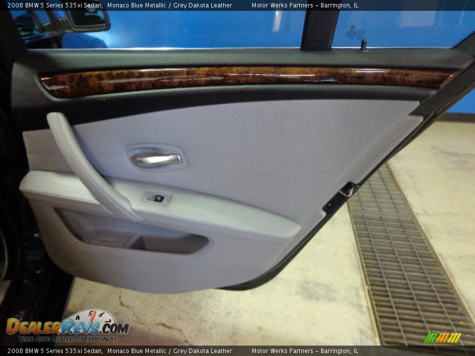 2008 BMW 5 Series 535xi Sedan Monaco Blue Metallic / Grey Dakota Leather Photo #31