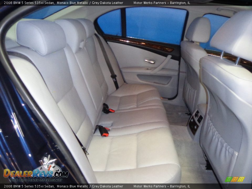 2008 BMW 5 Series 535xi Sedan Monaco Blue Metallic / Grey Dakota Leather Photo #34