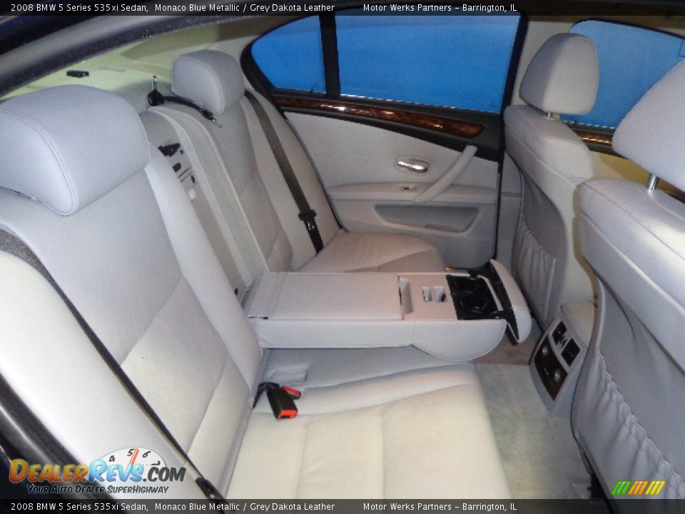 2008 BMW 5 Series 535xi Sedan Monaco Blue Metallic / Grey Dakota Leather Photo #35