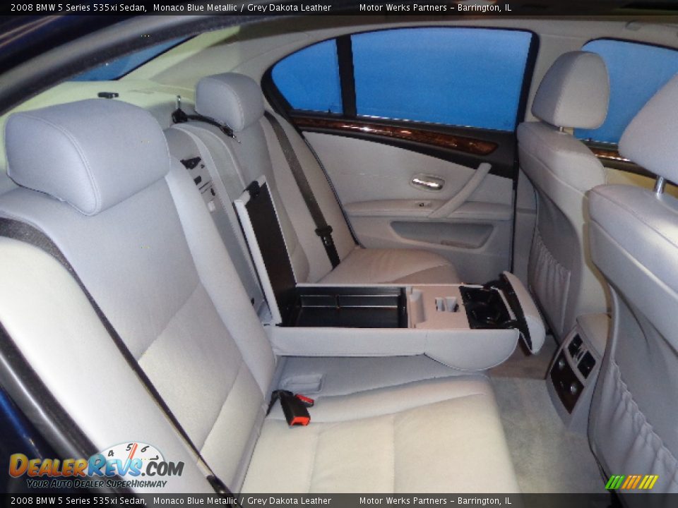 2008 BMW 5 Series 535xi Sedan Monaco Blue Metallic / Grey Dakota Leather Photo #36