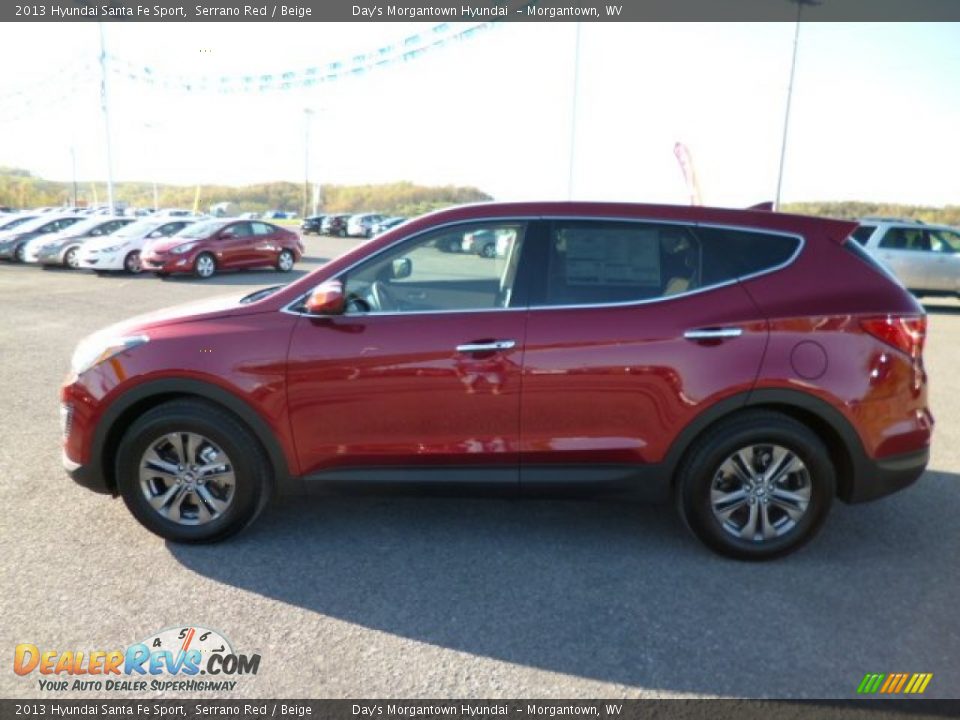 2013 Hyundai Santa Fe Sport Serrano Red / Beige Photo #3